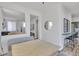 Open dining area showcasing seamless connection to kitchen and living spaces at 7706 Crystal Village Ln, Las Vegas, NV 89113