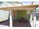 Backyard patio with a shaded structure and greenery at , Las Vegas, NV 89130