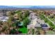 Panoramic aerial view showcases a luxury home with mature landscaping in a residential neighborhood at 1266 Imperia Dr, Henderson, NV 89052