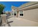 Wide rooftop terrace featuring a stucco facade, large windows, and beautiful architectural details at 1266 Imperia Dr, Henderson, NV 89052
