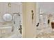 Stylish bathroom features a modern tub, glass-enclosed shower, and sophisticated design elements at 1970 Del Font Ct, Las Vegas, NV 89117