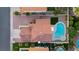Aerial view of backyard, pool and home at 2107 Fountain Springs Dr, Henderson, NV 89074