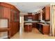 Gourmet kitchen with custom cabinetry and granite countertops with spacious center island at 2208 Fiero Dr, Las Vegas, NV 89134