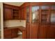 Home office with wood cabinetry with integrated desk perfect for remote work at 2208 Fiero Dr, Las Vegas, NV 89134