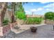 Patio with brick design and fire pit at 2417 Chestnut Hill St, Las Vegas, NV 89134