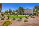 Attractive landscaping featuring a lush green lawn, vibrant foliage, and mature trees, adding to the curb appeal of the building at 2761 Carnation Ln # 1, Henderson, NV 89074