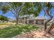 Inviting exterior view featuring lush greenery and a well-maintained lawn with mature trees and landscaped surroundings at 2761 Carnation Ln # 1, Henderson, NV 89074
