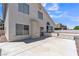 View of a backyard featuring a large patio and rear exterior at 3544 Mountain Valley Dr, Las Vegas, NV 89129