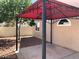 Back yard featuring a pergola and landscaping at 4021 Broadriver Dr, Las Vegas, NV 89108