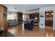 Comfortable living room featuring built-in shelving, plush seating, and an open layout at 4161 Royalhill Ave, Las Vegas, NV 89121