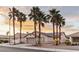 Attractive single-story home with desert landscaping and mature palm trees at 5108 Molveno Ct, Las Vegas, NV 89130