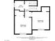 Second-floor layout featuring bedrooms, bathrooms and hall outlined in black and white at 7060 W Rome Blvd, Las Vegas, NV 89131