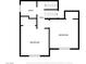Second-floor layout featuring bedrooms, bathrooms and hall outlined in black and white at 7060 W Rome Blvd, Las Vegas, NV 89131