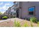 Well-maintained townhome featuring a private walkway and desert-friendly landscaping at 756 Sleeping City Ave, Henderson, NV 89015