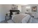 Stylish main bedroom featuring a comfortable bed, elegant decor, and soft carpet at 756 Sleeping City Ave, Henderson, NV 89015