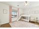 Charming bedroom with a bunk bed featuring slide, large windows with backyard views at 9410 Stone Castle Way, Las Vegas, NV 89123