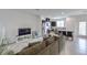 Inviting open-concept layout connecting the living room and kitchen, featuring a modern design at 1120 Tektite Ave, Henderson, NV 89011