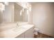 Modern bathroom featuring an undermount sink, pendant lighting and a large mirror at 11248 Rebel Dome Ct, Las Vegas, NV 89141