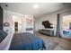 Beautiful main bedroom with walk in closets, fireplace, and access to the patio at 11248 Rebel Dome Ct, Las Vegas, NV 89141