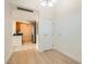 Bright dining area with tiled floors and view of modern kitchen at 200 W Sahara Ave # 1102, Las Vegas, NV 89102