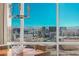 Expansive window provides natural light and a breathtaking panoramic view of the city skyline at 2000 Fashion Show Dr # 6109, Las Vegas, NV 89109