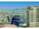 Stunning city and mountain views with the Sphere building, highlighted through expansive windows offering a breathtaking panorama at 2000 Fashion Show Dr # 6109, Las Vegas, NV 89109