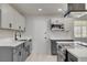 Modern kitchen featuring white cabinets, stainless steel appliances, and a sleek range hood at 2315 Lincoln Rd, Las Vegas, NV 89115