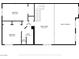 Detailed floorplan showing layout of second floor with dimensions of rooms and hallways at 251 Big Horn Dr, Boulder City, NV 89005