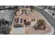 Stunning aerial view showcasing the home's solar panels, desert landscaping, and spacious layout at 2532 Big Timber Dr, Las Vegas, NV 89134