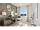 Bright office featuring designer lighting, neutral walls and great views at 344 Tigullio Ave, Henderson, NV 89011