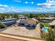 Aerial view of a large backyard, solar panels, and a pool area at 3930 Maranatha Cir, Las Vegas, NV 89103