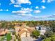 Wide aerial view showing the property and the Las Vegas skyline at 3930 Maranatha Cir, Las Vegas, NV 89103