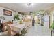 View of open dining area with vintage charm, seamlessly connecting to the kitchen at 4606 Powell Ave, Las Vegas, NV 89121