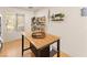 Spacious kitchen featuring a wood island table and storage at 5674 Moccasin Point St, Las Vegas, NV 89148