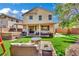 Spacious backyard features a covered patio, manicured lawn, hot tub and outdoor kitchen at 6187 Novelty St, Las Vegas, NV 89148