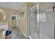 Primary bathroom featuring a soaking tub, double sinks, and a separate glass door shower at 6187 Novelty St, Las Vegas, NV 89148