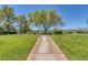 Lush green space in the community park, with walking paths and mature trees offering shade and beauty at 8825 Rozetta Ct, Las Vegas, NV 89134