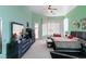 The main bedroom features a private balcony and large bright windows at 1239 N Hollywood Blvd, Las Vegas, NV 89110