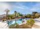 Backyard pool and spa area with lush desert landscaping create a private oasis at 1239 N Hollywood Blvd, Las Vegas, NV 89110