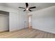 Bedroom with closet and wood-look flooring at 1641 K St, Las Vegas, NV 89106