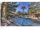 Community hot tub surrounded by mature landscaping and trees at 220 E Flamingo Rd # 317, Las Vegas, NV 89169
