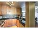 Modern kitchen with stainless steel appliances and granite countertops offers a clean design at 220 E Flamingo Rd # 317, Las Vegas, NV 89169