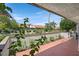 The outdoor patio provides a nice view of the community and landscaping at 2558 La Fortuna Ave, Las Vegas, NV 89121