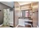 Bathroom featuring a shower and tub combination and a gray vanity at 3151 Soaring Gulls Dr # 2050, Las Vegas, NV 89128