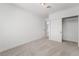 Bedroom with recessed lighting and closet with sliding doors at 3463 Haverford Ave, Las Vegas, NV 89121