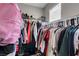 Walk in closet with wire shelving and plenty of room for storage at 5228 Giallo Vista Ct, North Las Vegas, NV 89031