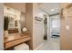 Hallway with view of vanity and bedroom at 63 E Agate Ave # 509, Las Vegas, NV 89123