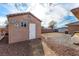 View of the backyard shed which offers extra storage space at 6781 Southgate St, Pahrump, NV 89061