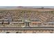 Expansive aerial view of a residential community with a community pool and park at 835 Aurelie Ridge St, Henderson, NV 89011