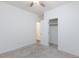 Neutral bedroom showcases carpet, a ceiling fan, and a closet at 835 Aurelie Ridge St, Henderson, NV 89011